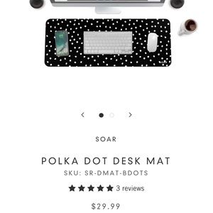 Soar polka dot desk mat